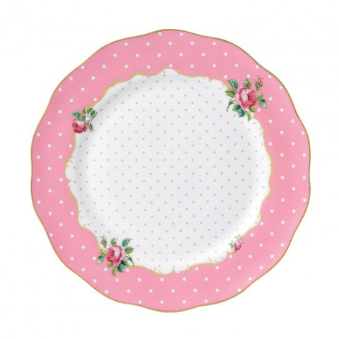 CHEEKY PINK VINTAGE DINNER PLATE